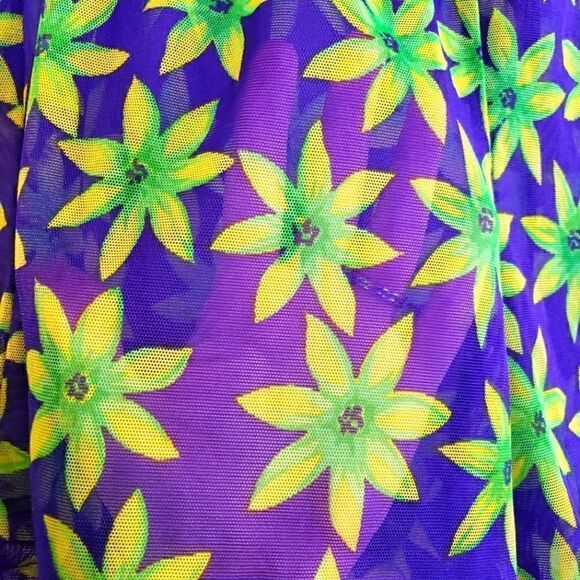 VINTAGE PACIFIC CONNECTIONS MESH FLORAL PRINT SWIM COVER UP SHORTS SIZE SMALL - Picture 4 of 4